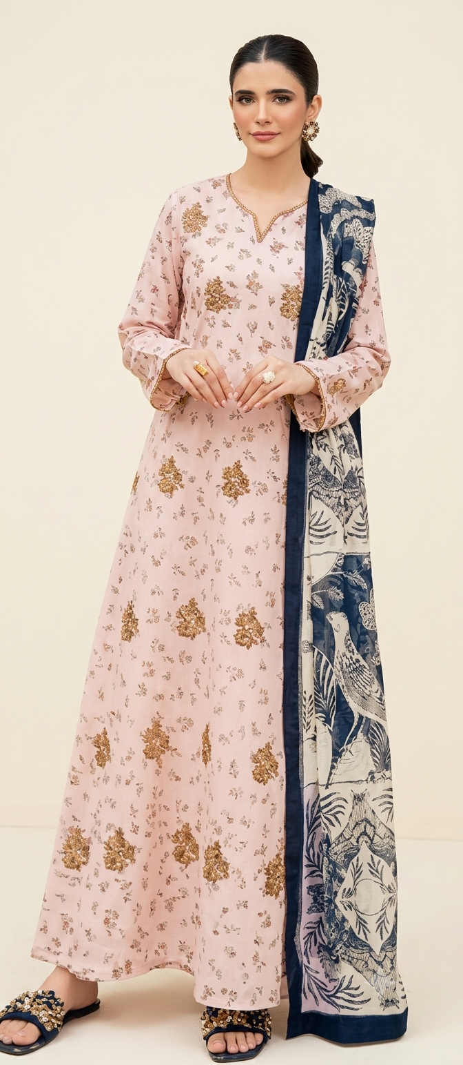 Lawn three piece suit