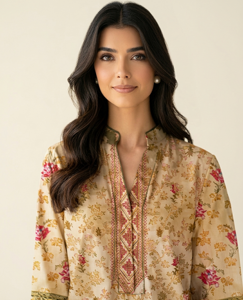 Lawn three piece suit