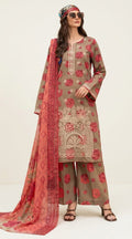 lawn three piece suit