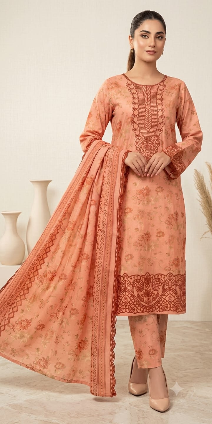 stitch lawn three piece suit
