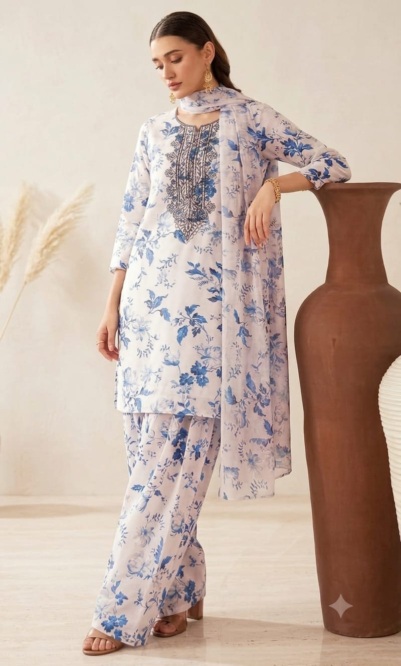 stitch lawn three piece suit