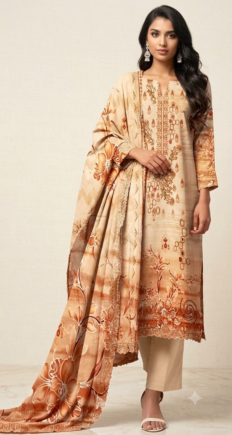 stitch lawn three piece suit
