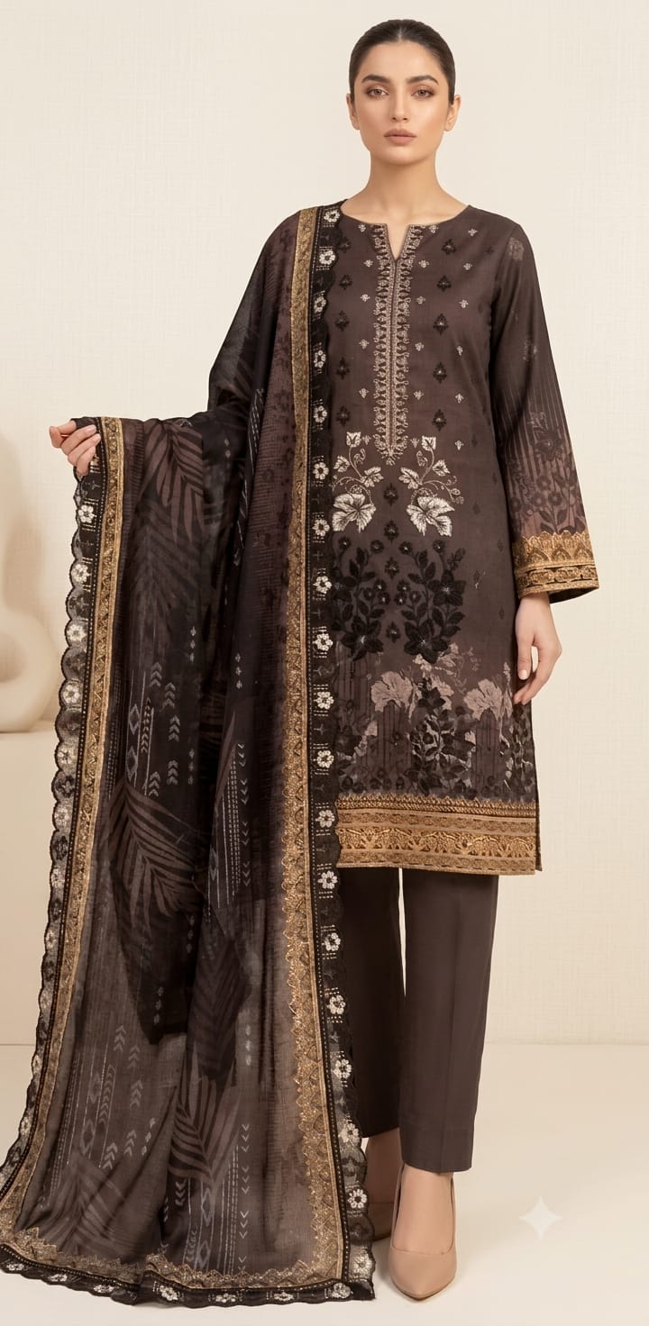 stitch lawn three piece suit