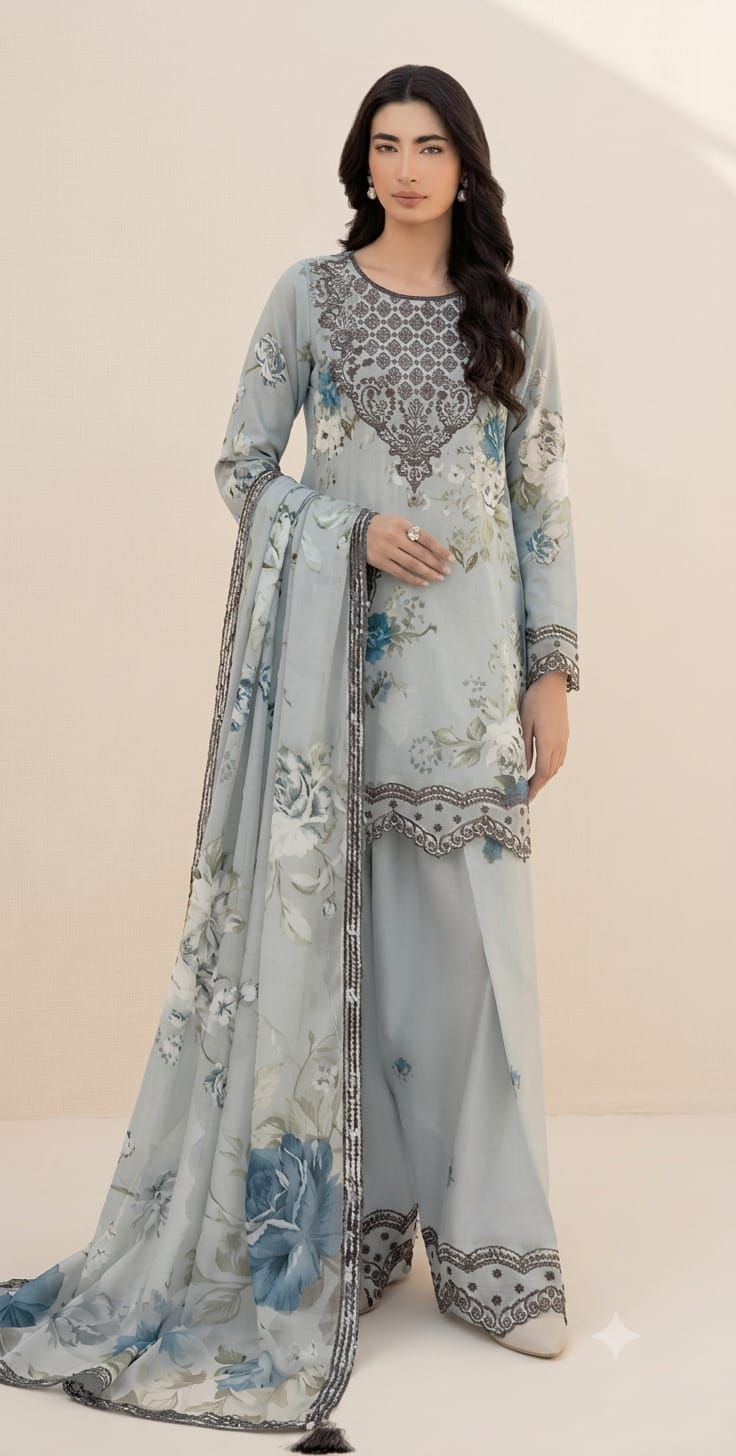 stitch lawn three piece suit