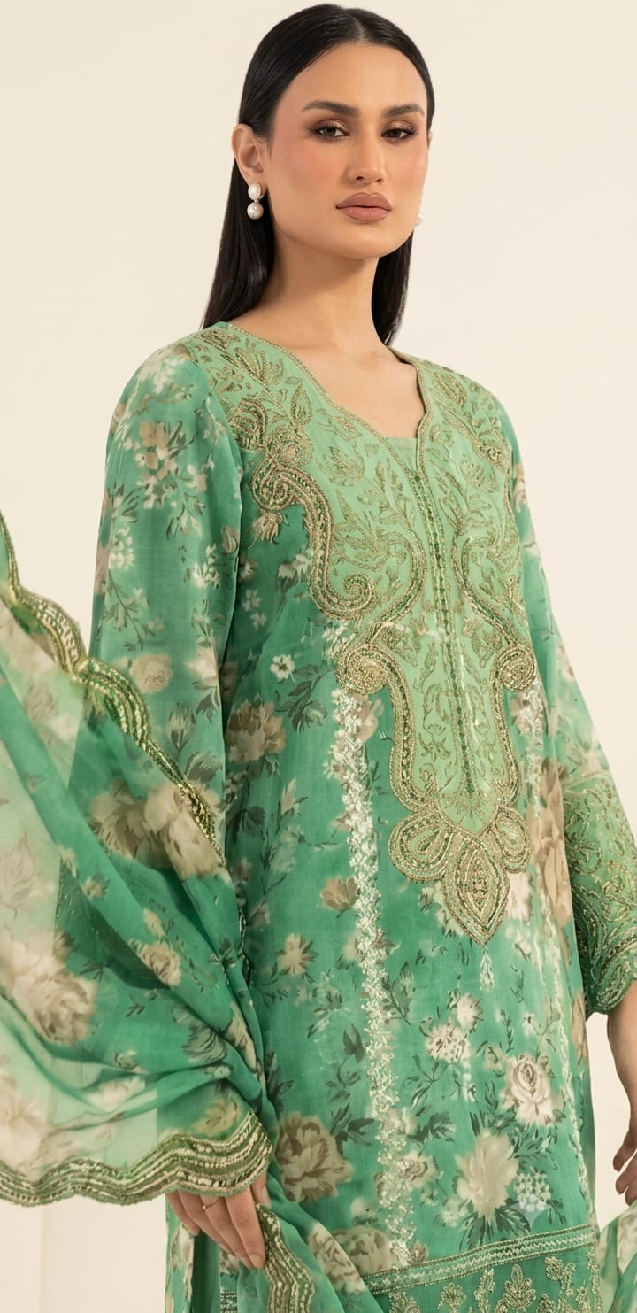 stitch lawn three piece suit