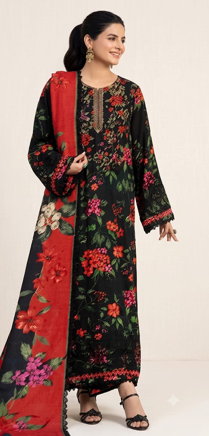 stitch lawn three piece suit